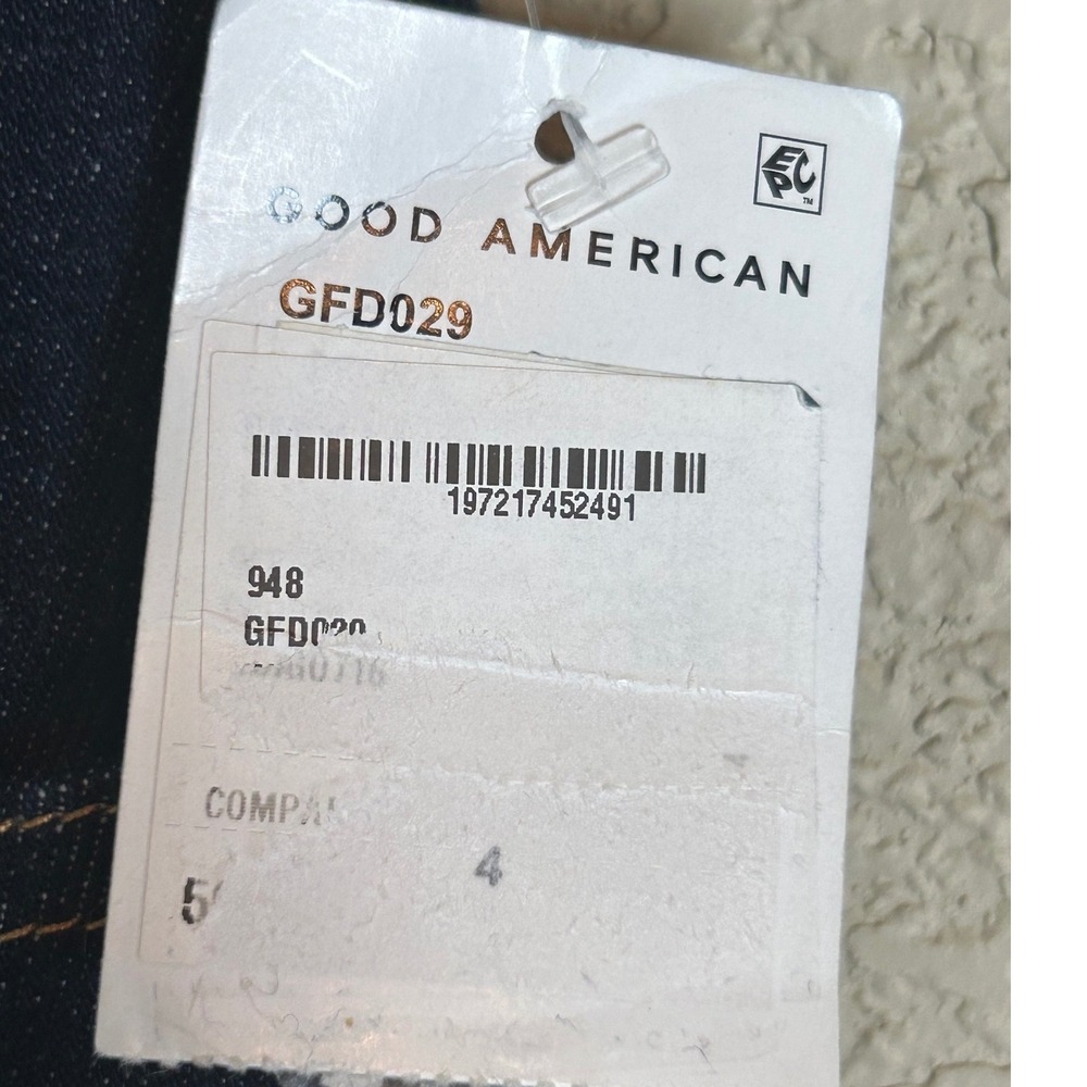 Good American Denim Skirt Womens 4/27 Blue Long Midi Front Slit High Rise - Picture 2 of 8